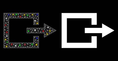 Işıldayan Ağ Çıkış Simgesi Fişek Benekli