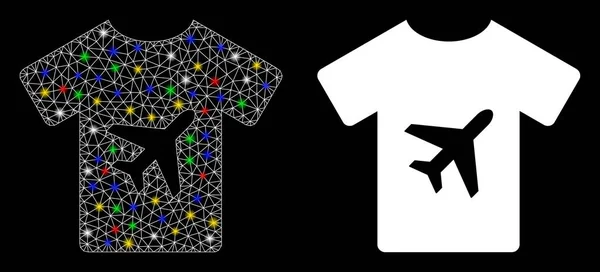 Camiseta para hombre Flare Mesh 2D Icono con manchas de luz — Vector de stock