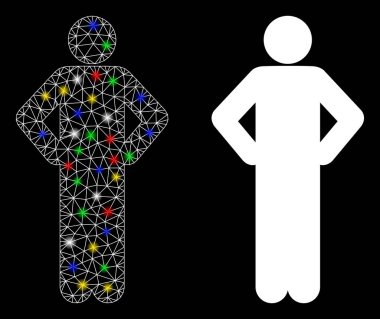 Fişek Ağları 2d Akimbo Poz Simgesi Benekli