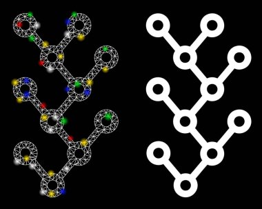 Fişek Ağı 2d Benekli İkili Ağaç Simgesi