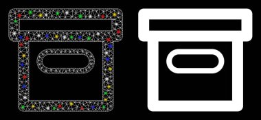 Fişek Benekli Ağ 2d Kutusu Simgesi