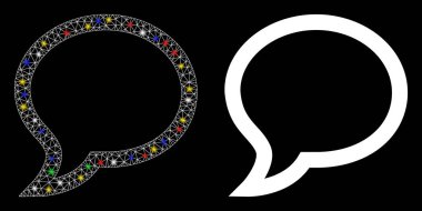 Işık Lekeli Parlak Ağlı Sohbet Simgesi