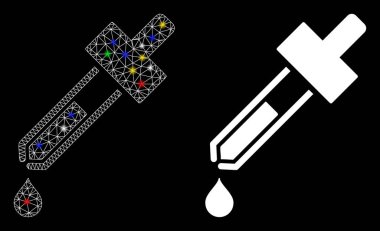 Parlak Ağ 2d Flaş Noktalı Düşürme Simgesi