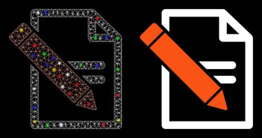 Parlak Izgara Kablo Çerçeve Düzenleme Kayıt Simgesi Flare Benekli Simge