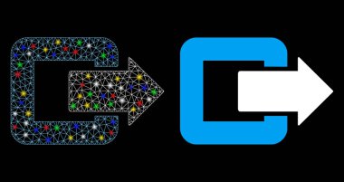 Fişek 2d çıkış kapısı simgesi ile işaret fişeği benekleri