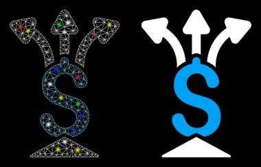 Fişek Ağı Finansal Toplayıcı Simgesini Fişek Lekeleri ile Fişek Ağı İşaretle