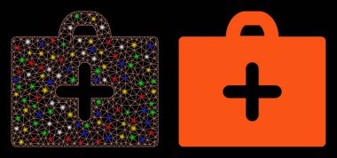 Parlak Izgara Gövdesi Işık Noktalı İlk Yardım Simgesi