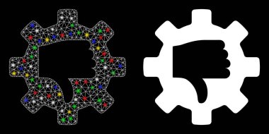 Parıldayan Ağ Parçacıkları Flash Benekli Başparmak İkona