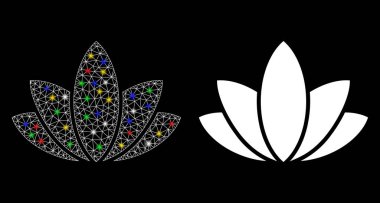 Işıl ışıl parlayan Nilüfer Çiçeği Simgesi