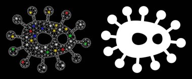 Fişek Kablosu Çerçevesi Fişek Benekli Mikrop Simgesi