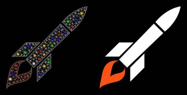 Fişekli Ağ 2d Füze Uçuş Simgesi