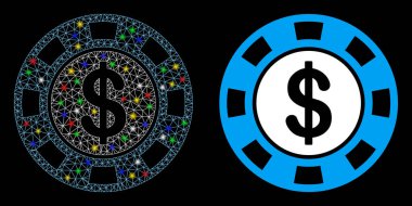 Parlak Ağ Para Ağı Flash Noktalı Simge Simgesi