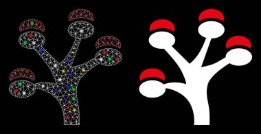 Işıldayan Izgara İskelet Para Ağacı Simgesi Benekli