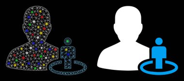 Fişek Lekeli Ağ Portal Moderatör Simgesini Işıkla