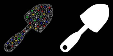 Fişek teli çerçeve kepçesi alev lekeli kürek simgesi