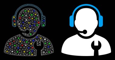 Parlak Izgara Ağ Servis Operatörü Benekli Simge