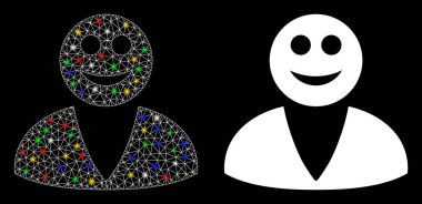 Fişek Ağı 2d Gülümseyen Kullanıcı Simgesi