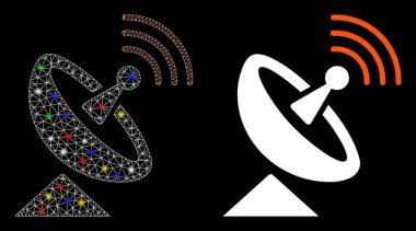 Flare Benekli Ağ Ağı Anten Simgesini Patlat