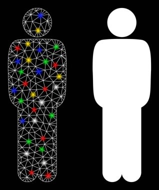 Fişek Ağı 2d Alevli Duran Adam Simgesi