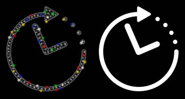 Işıldayan Ağ Kablosu Çerçeve Zamanı Yönlendirme Simgesi