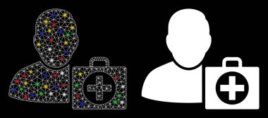 Fişek Kablosu Çerçeve Kullanıcısı İşaret Lekeli İlk Yardım Simgesi