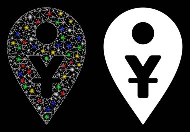 Fişek Kabuğu Yuan Harita İşaretleyici Simgesi Benekli