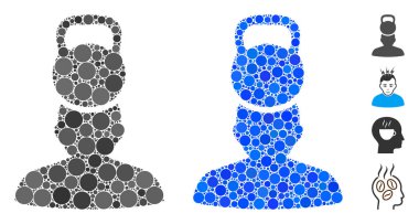 Baş Ağırlığı Stres Mozaik Çemberler Simgesi