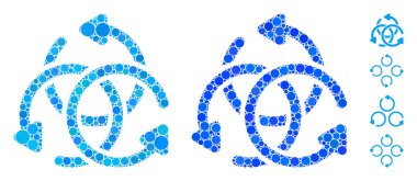 Küresel Ögelerin Düğüm Döndürme Bileşimi Simgesi