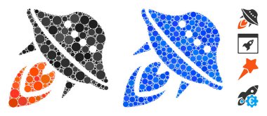 Ufo Çemberlerin Mozaik Simgesini Başlat