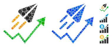 Ton Çalıştırma Eğilimi Ok Bileşimi Yuvarlak Noktaların Simgesi