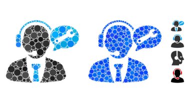 Servis Yöneticisi Çemberlerin Mozaik Simgesi İletisi