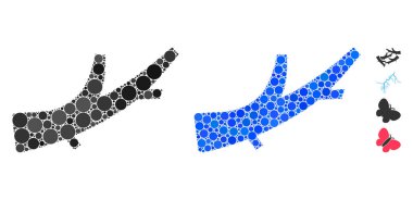 Çember Noktaların Odun Mozaik Simgesi