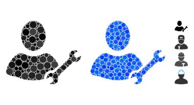 Hizmetli Çemberlerin Mozaik Simgesi