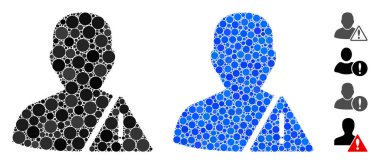 Çemberlerin Kullanıcı Uyarısı Mozaik Simgesi