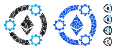 Ethereum Havuz İşbirliği Mozaik Yuvarlak Noktalar Simgesi