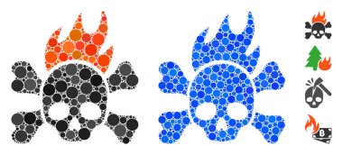 Ölüm Ateşi Kompozisyon Simgesi Yuvarlak Noktalar