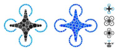 Küresel Ögelerin Nanokopter Bileşimi Simgesi