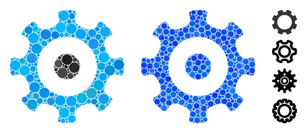 Redskap Sammansättning Ikonen av cirklar — Stock vektor