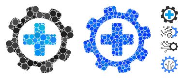 Medical Settings Composition Icon of Circle Dots
