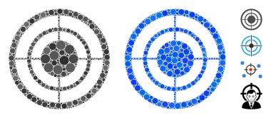 Küre Ögelerinin Dairesel Hedef Bileşimi Simgesi