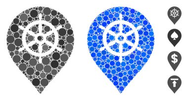 Çemberlerin Gemi Tekerleği İşaretleyici Bileşimi Simgesi