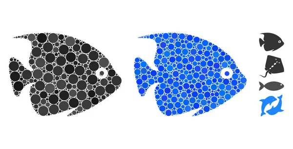Tropical Fish Composition Icon of Circles Royalty Free Stock Vectors