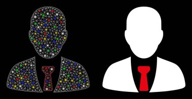 Işıl ışıl parlayan İşadamı Simgesi