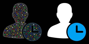 Fişek Benekli Ağ 2d Zaman Yönetimi Saat Simgesi Simgesi