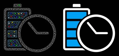 Parlayan Ağ Ağı Batarya Simgesi Flash Noktalı Simgesi