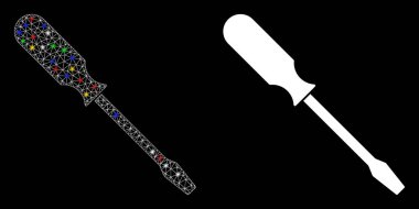 Flare Benekli Izgara Ağı Tornavida Simgesi