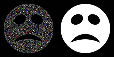 Işıldayan Ağ 2d Depresyon Işık Noktalı Gülen Simge