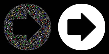 Izgara Kabartma Sağa Ok Simgesi İşaret Lekeli Simgesi