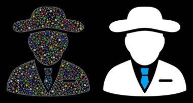 Fişekli Ağ Ajan Simgesi Simgesini Işıkla