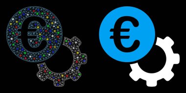 Parlak Kablo Çerçevesi Euro Flash Benekli Simgeyi Yapılandır